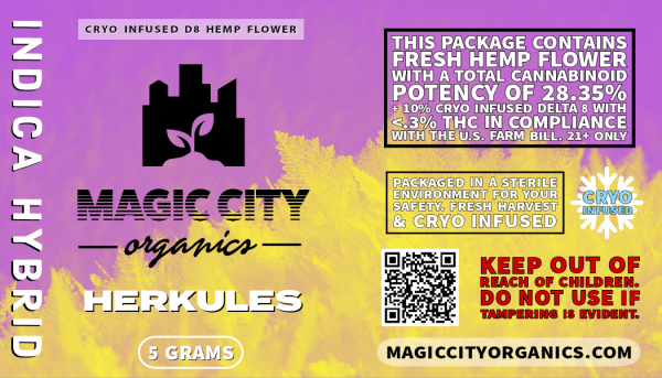 Magic City Organics Cryo | Delta Infused Herkules - Hemp Flower - Magic City Organics