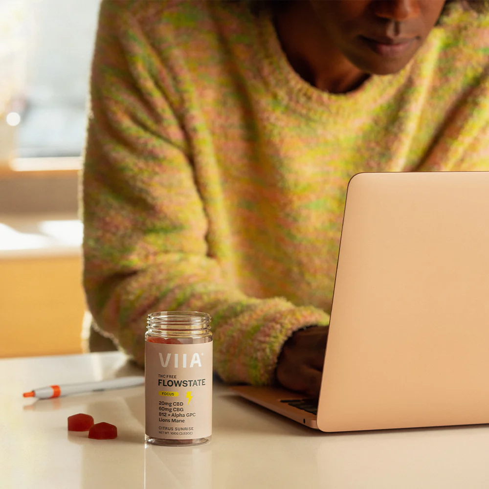 VIIA Hemp Co. || Flowstate/Focus Lions Mane + CBD + CBG Gummy - Image 3