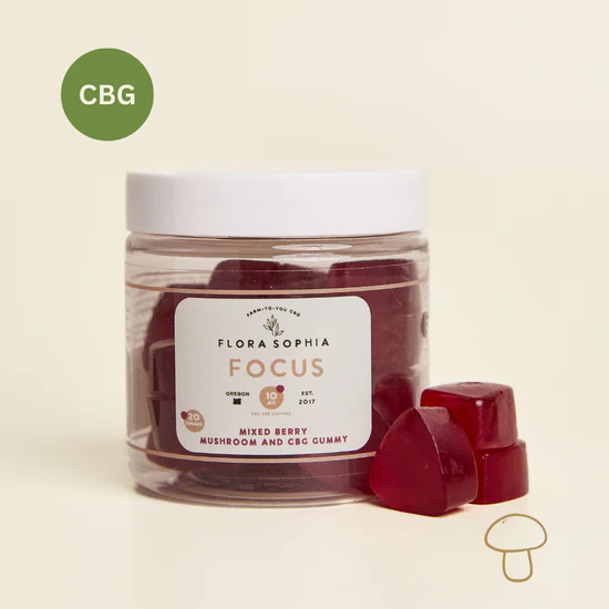 Flora Sophia Botanicals || CBG + Focus Mushroom Gummies