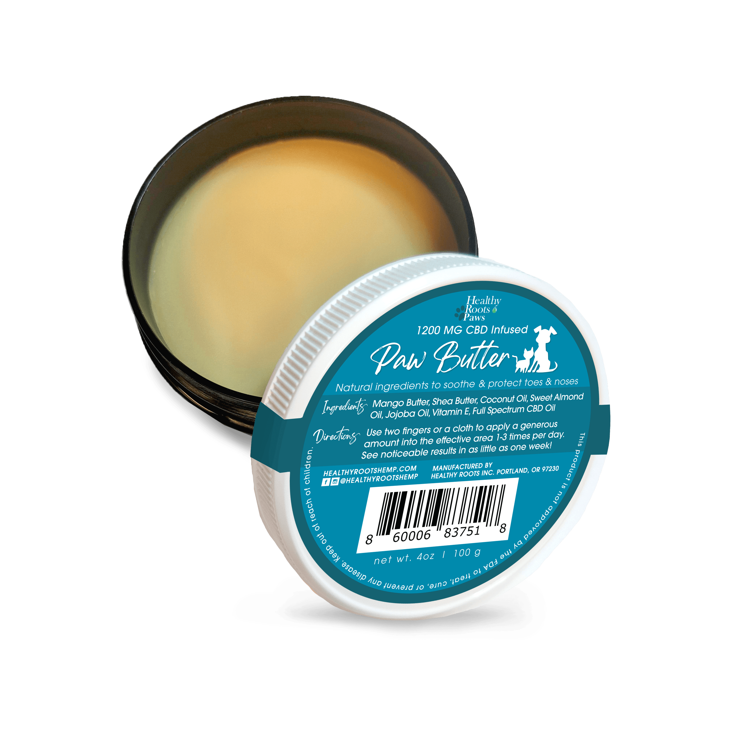 Healthy Roots || CBD Paw Butter Balm | 1200mg
