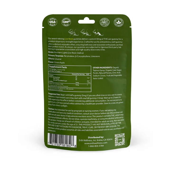 Erth Wellness || Delta 9 THC Live Resin Gummies - Image 7