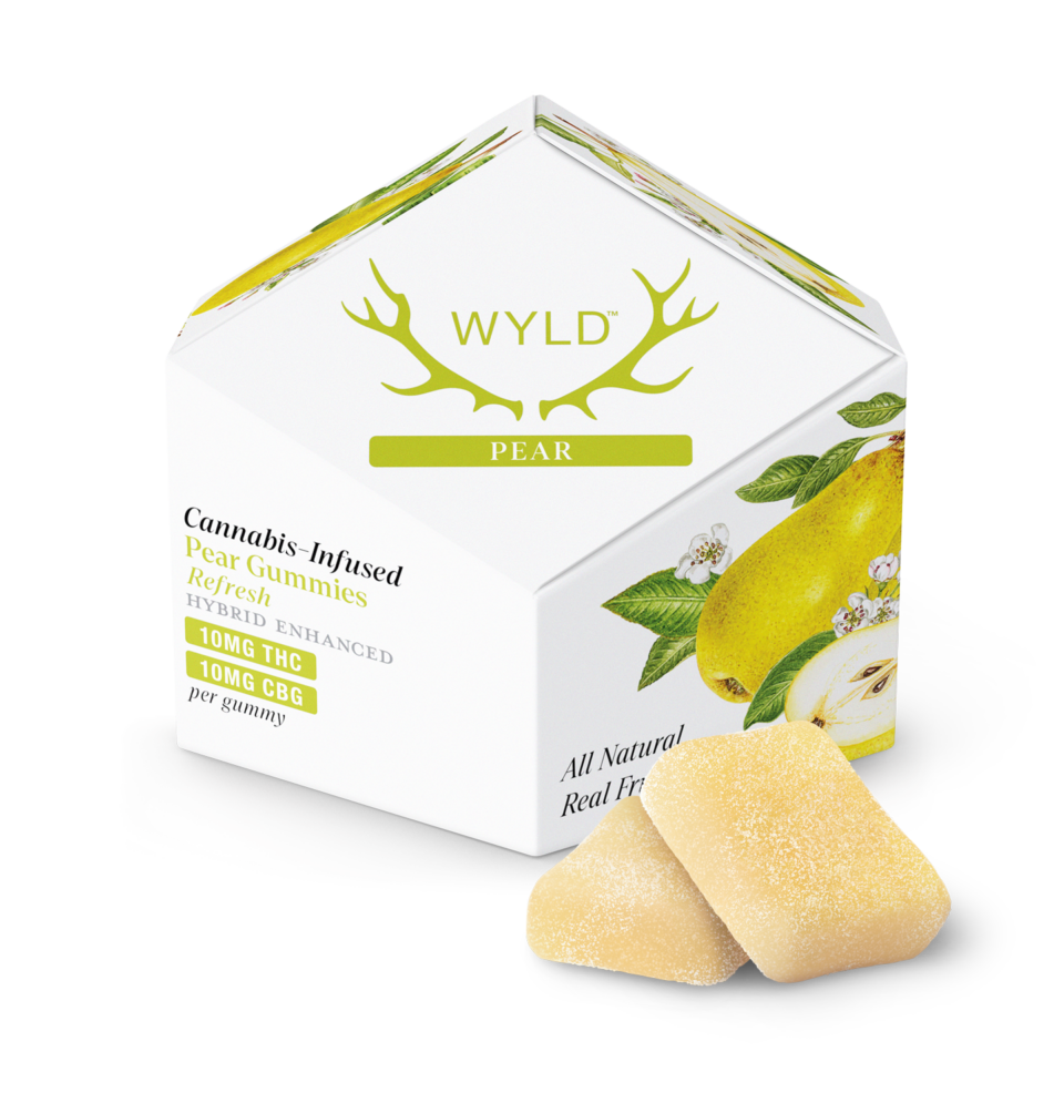 WYLD || Delta 9 THC + CBG Pear Refresh Gummies