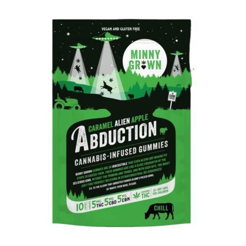 Minny Grown || CBN + CBD + D9 THC Caramel Alien Apple Abduction Gummy