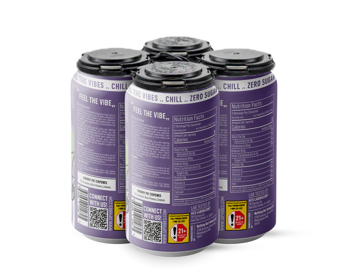 Vibes || Delta 9 THC Indica Black Cherry Seltzer | 10MG - Image 2