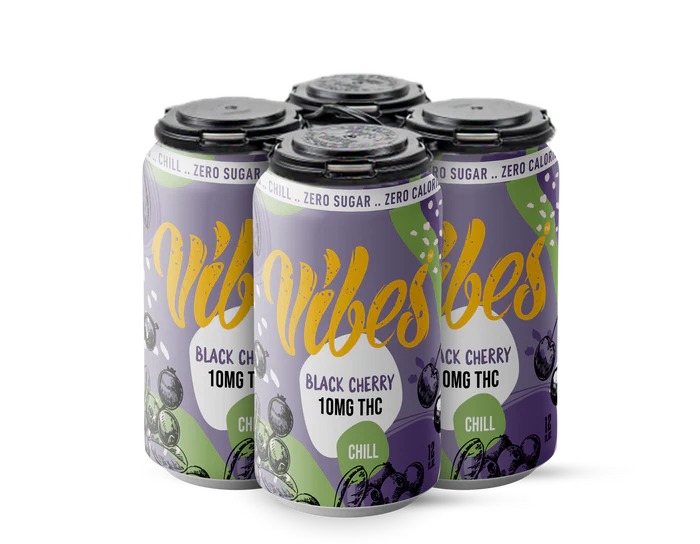 Vibes || Delta 9 THC Indica Black Cherry Seltzer | 10MG - Image 3
