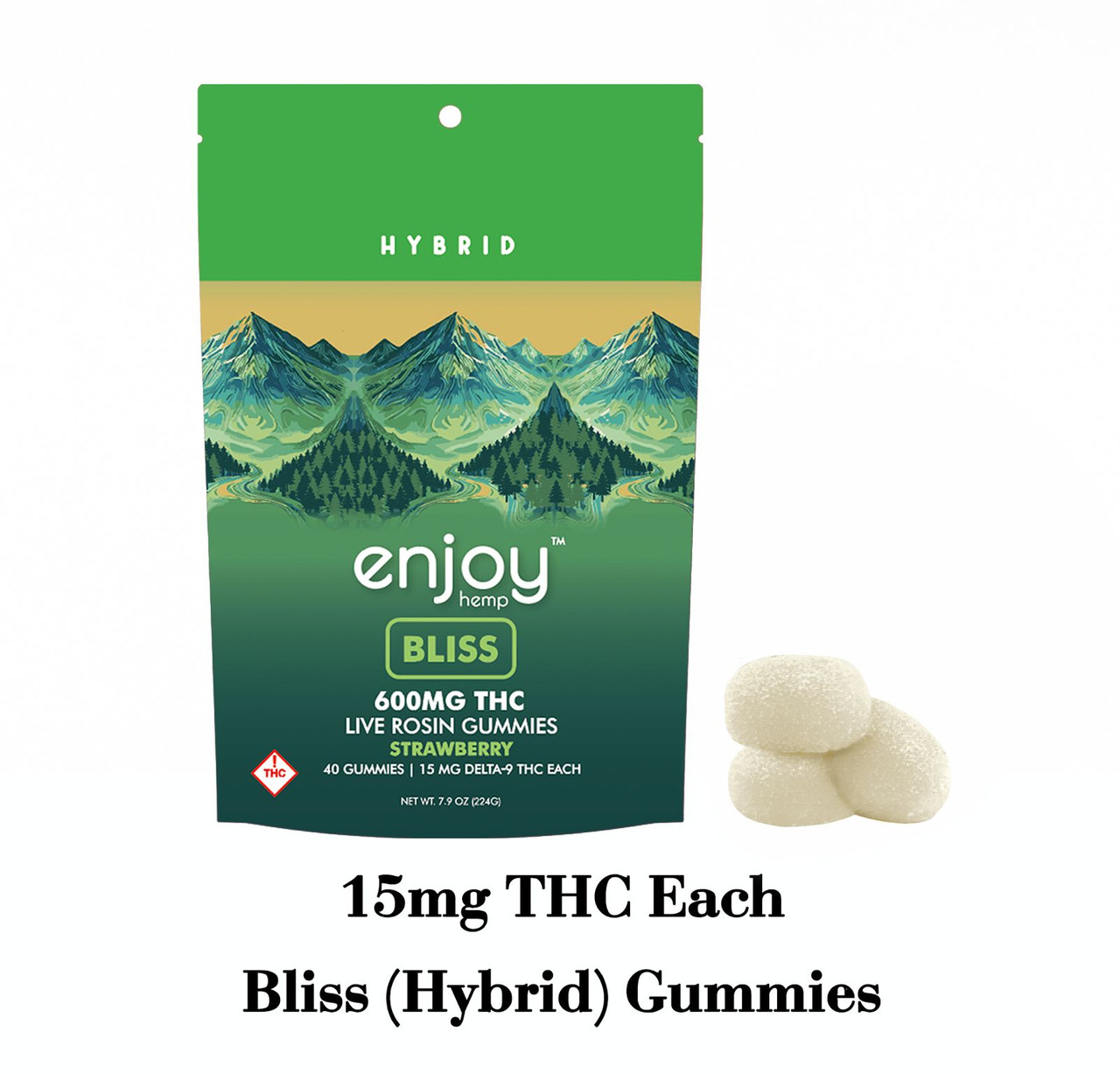 Enjoy Hemp || Delta 9 THC + Live Rosin Gummies | 600MG (40CT) - Image 10