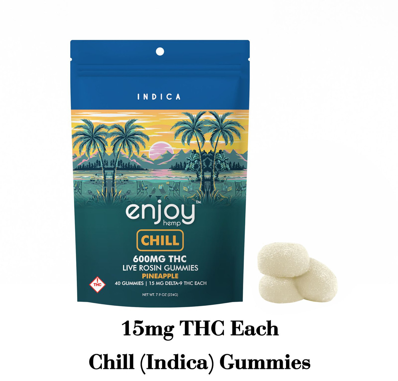 Enjoy Hemp || Delta 9 THC + Live Rosin Gummies | 600MG (40CT) - Image 8