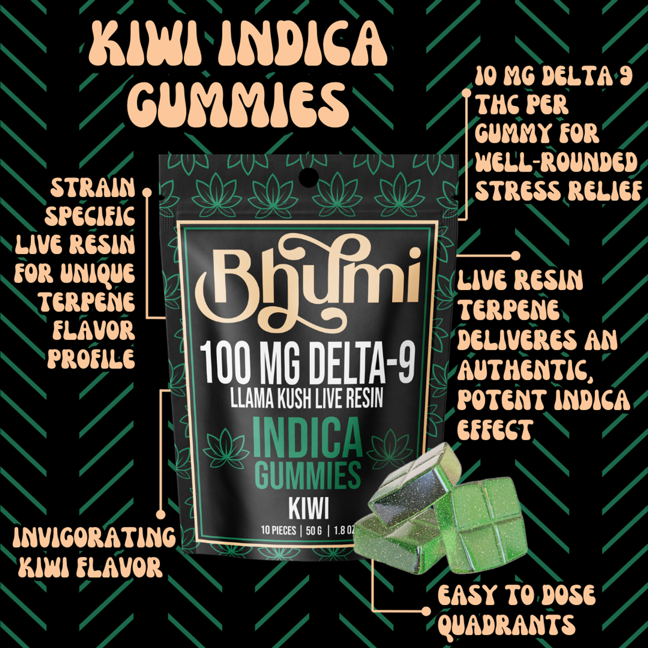 Bhūmi || Delta 9 THC Live Resin Gummies | 10MG - Image 4