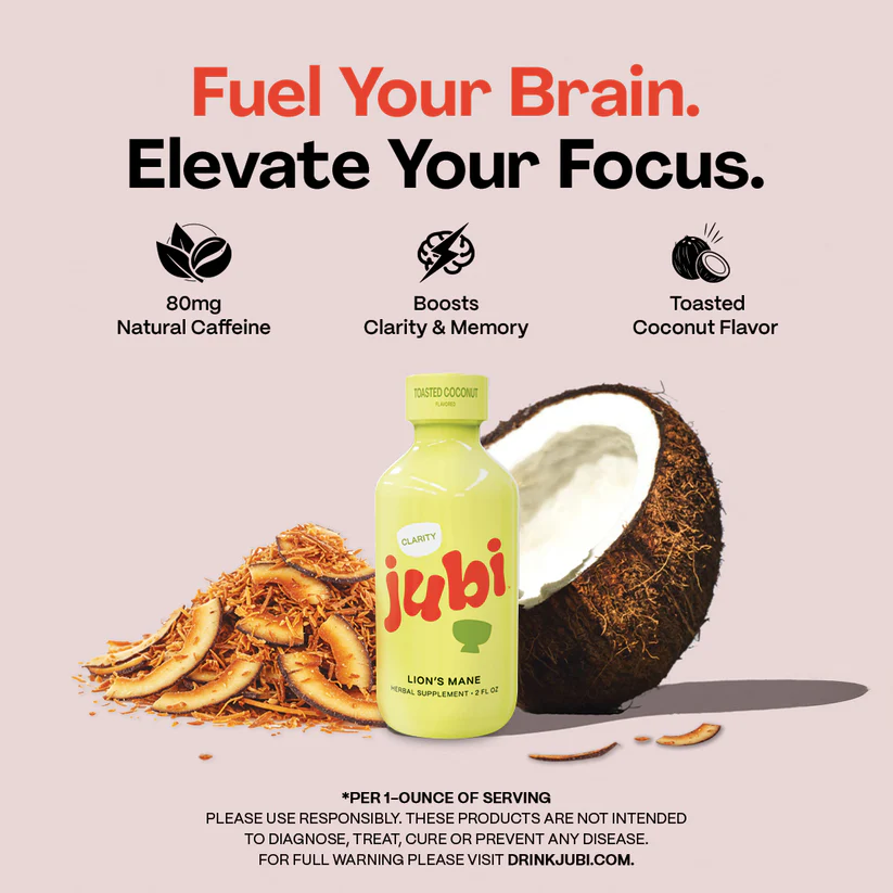 Jubi || Lion's Mane Clarity + Energy Shot | Toasted Coconut - Image 2