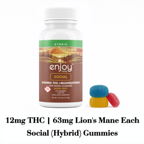 Enjoy Hemp || Delta 9 THC + Lion's Mane Social Gummy | 12MG