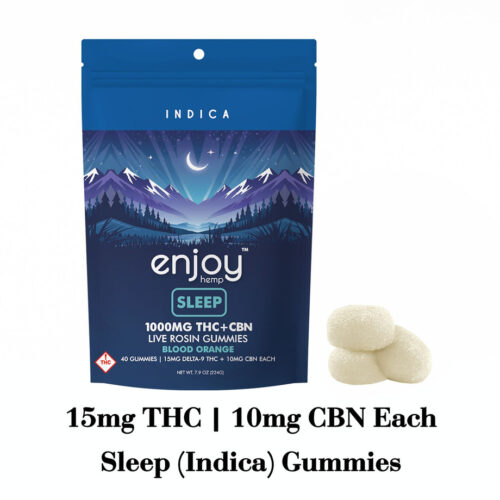 Enjoy Hemp || Live Rosin D9 THC + CBN Sleep Gummy (40CT) | 15MG