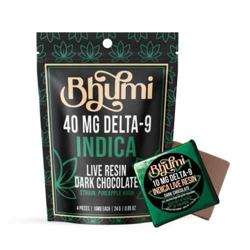 Bhūmi || Delta 9 THC Live Resin Chocolate Mini Bag | 10MG (4CT)