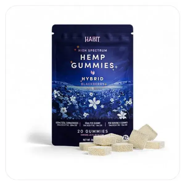 Habit || Delta 9 THC + CBD Blackberry Gummies- Hybrid | 10MG - Image 3