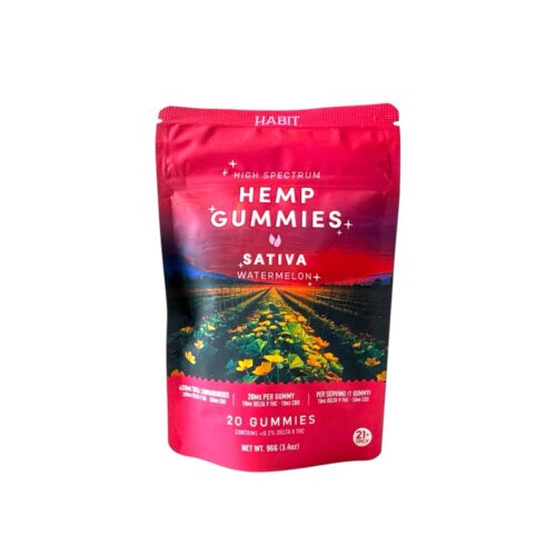 Habit || Delta 9 THC + CBD Watermelon Gummies- Sativa | 10MG