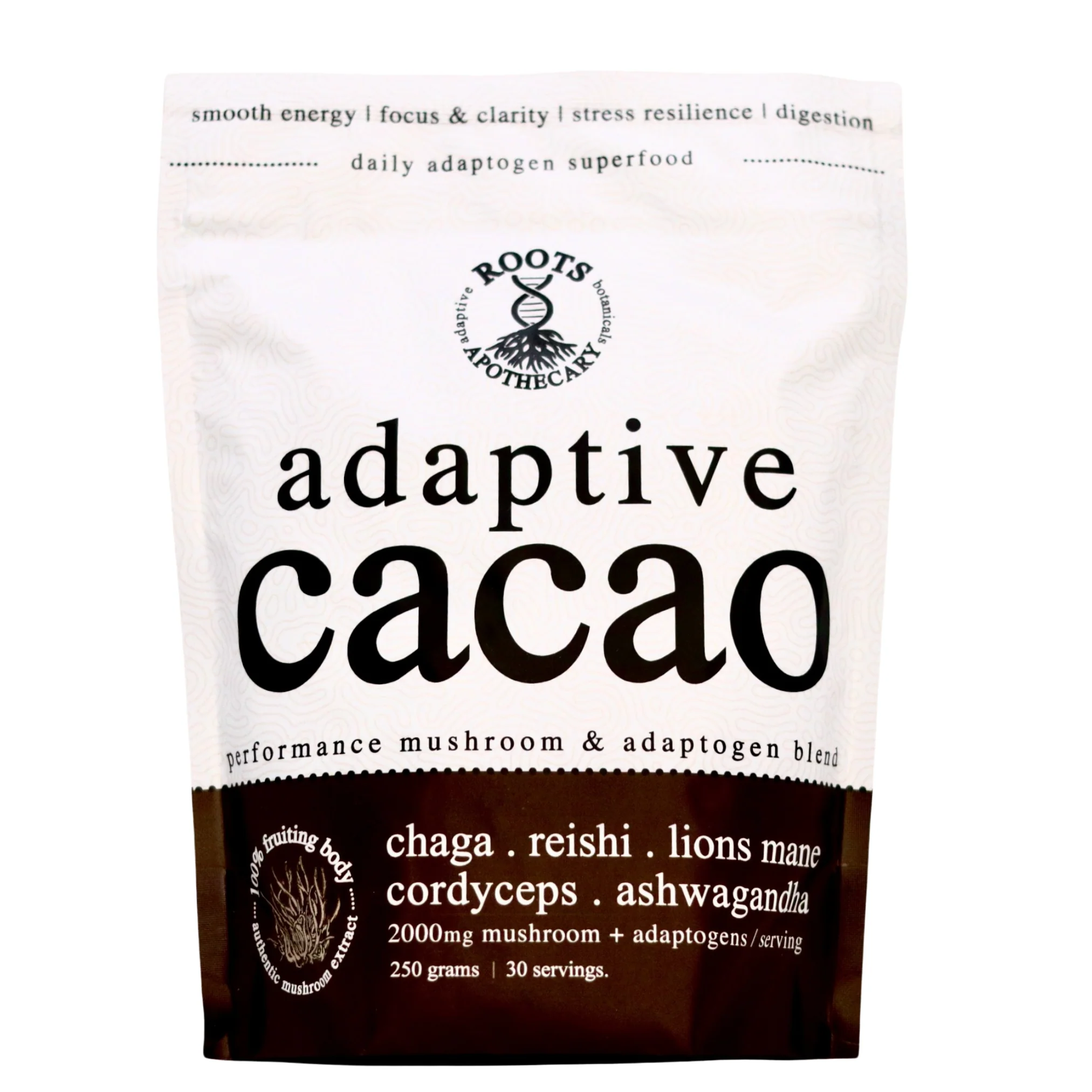 Roots Apothecary || Adaptive Cacao Mushroom + Adaptogen Blend