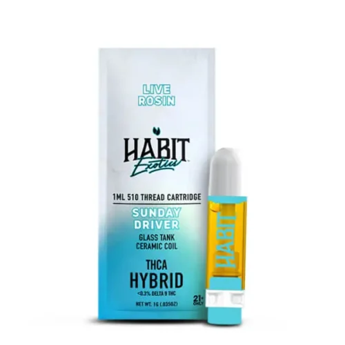 Habit || THCA Exotic Live Rosin Cartridge - Sunday Driver | Hybrid 1 Gram