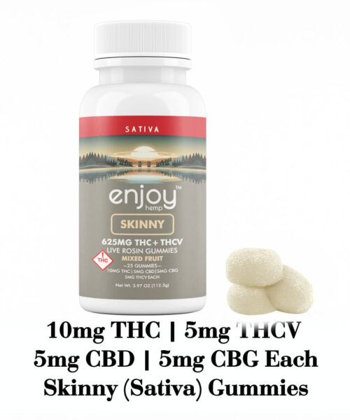 Enjoy Hemp || Delta 9 THC + THCV + CBD + CBG (Skinny) Gummies | 10MG