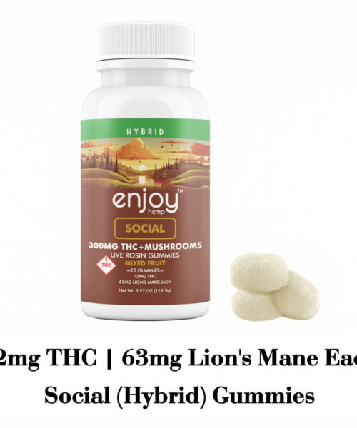 Enjoy Hemp || Delta 9 THC + Lion's Mane Social Gummy | 12MG