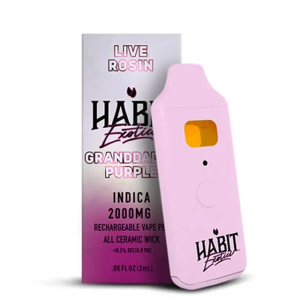 Habit || THCA Exotic Live Rosin Disposable | Grandaddy Purple - 2 Gram