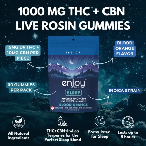 Alternative view of Enjoy Hemp || Live Rosin D9 THC + CBN Sleep Gummy (40CT) | 15MG