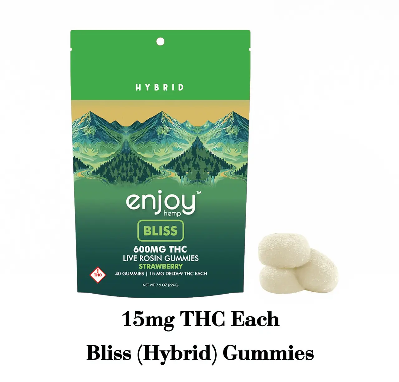 Enjoy Hemp || D9 THC Live Rosin Gummies | 600MG (40CT) - Image 10