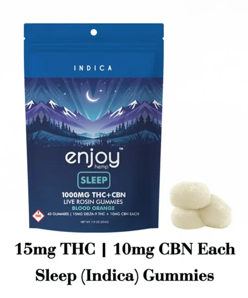 Enjoy Hemp || Live Rosin D9 THC + CBN Sleep Gummy (40CT) | 15MG