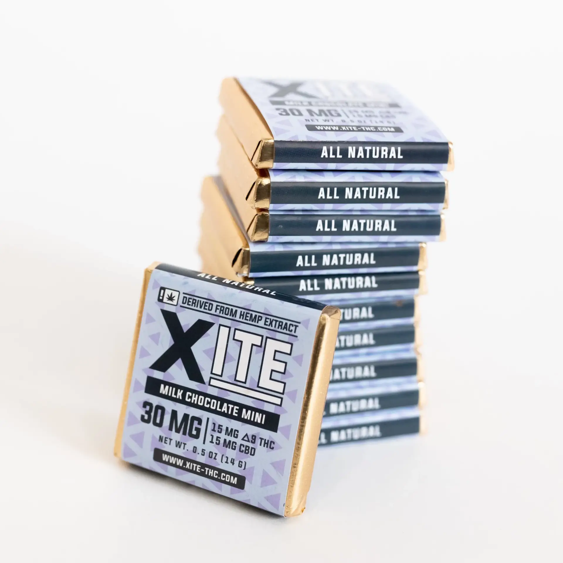 XITE || D9 THC + CBD Milk/Dark Chocolate Minis | 5 Pack - Image 5