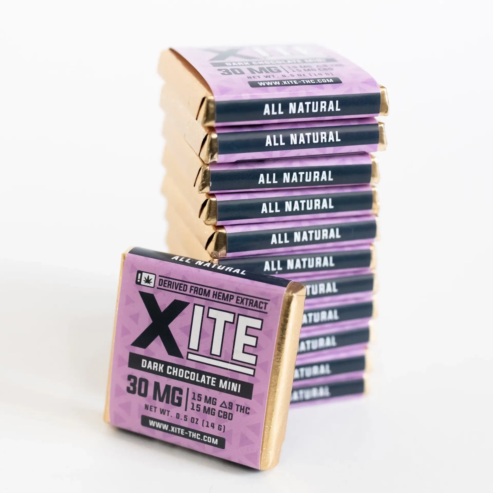 XITE || D9 THC + CBD Milk/Dark Chocolate Minis | 5 Pack - Image 4