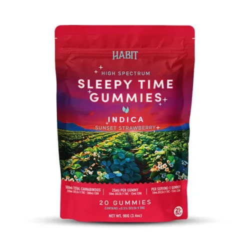 Alternative view of Habit || Delta 9 THC + CBN Sunset Strawberry Sleep Gummies