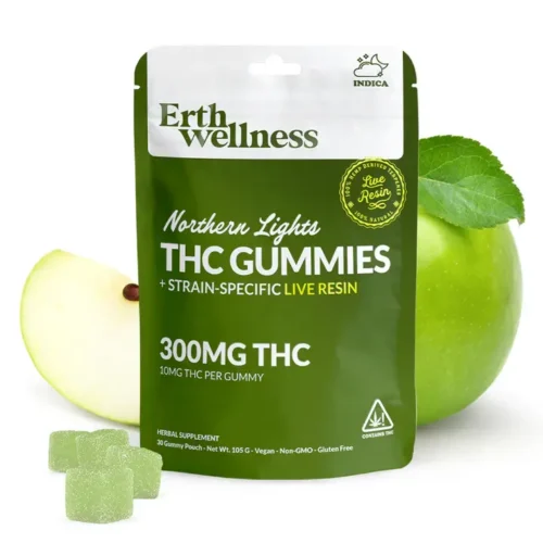 Alternative view of Erth Wellness || Delta 9 THC Gummies – Northern Lights (Indica) | Live Resin (300mg)