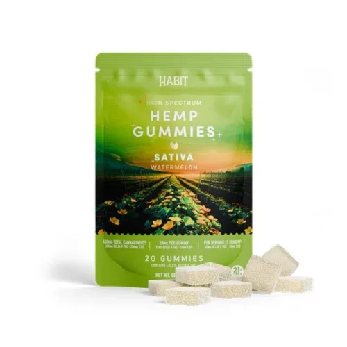 Habit || Delta 9 THC + CBD Watermelon Gummies- Sativa | 10MG