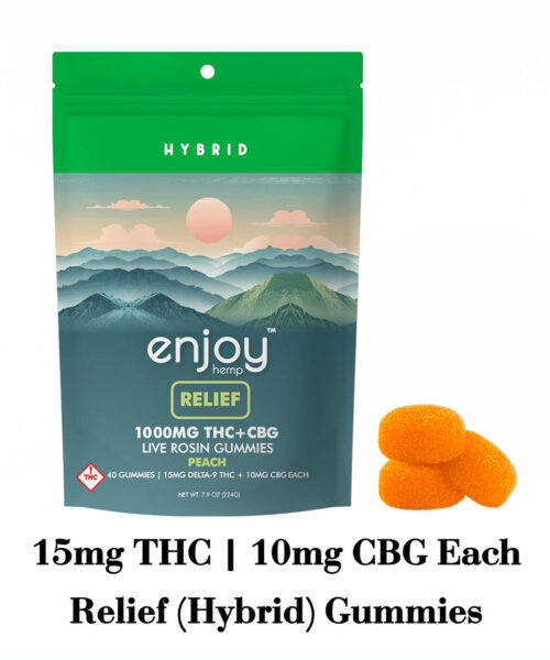Enjoy Hemp ||  1000mg Relief THC + CBG Gummies | Hybrid