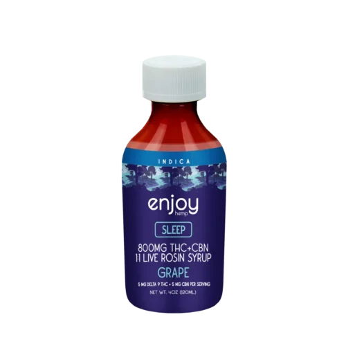 Enjoy Hemp || Sleep Delta 9 THC + CBN Live Rosin Syrup- Grape | 800MG