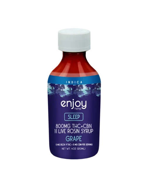 Enjoy Hemp || Sleep Delta 9 THC + CBN Live Rosin Syrup- Grape | 800MG