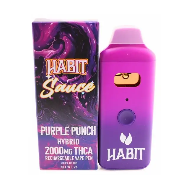 Habit || THCA Sauce Disposable | Purple Punch - 2 Grams - Image 2