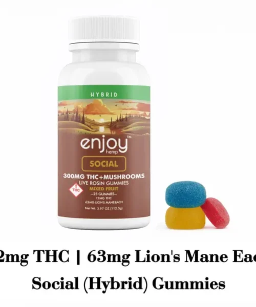 Enjoy Hemp || Delta 9 THC + Lion's Mane Social Gummy | 12MG