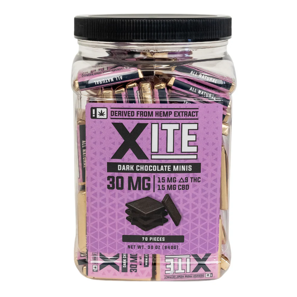XITE || D9 THC + CBD Milk/Dark Chocolate Minis | 5 Pack