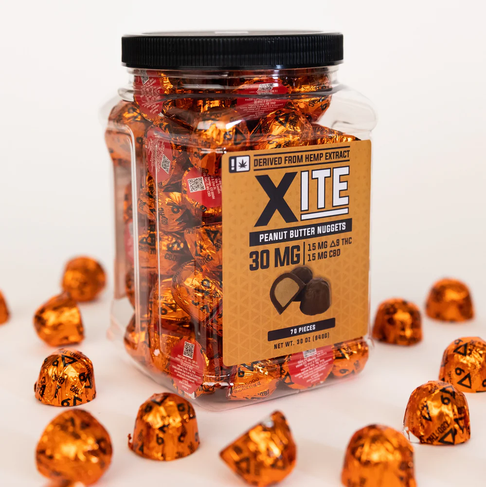 XITE || D9 THC + CBD Peanut Butter Nuggets | 5 Pack
