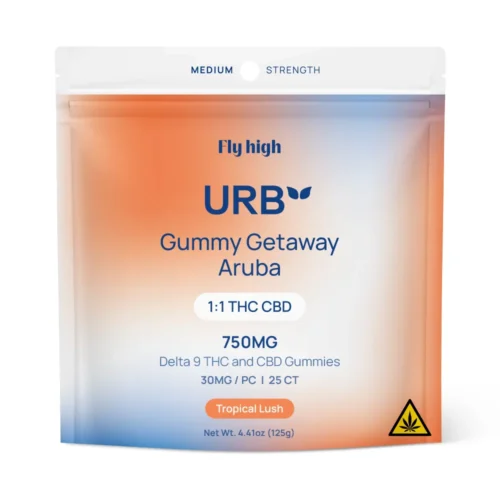 URB || Delta 9 THC + CBD 1:1 Gummy Getaway Aruba | Tropical Lush 25CT
